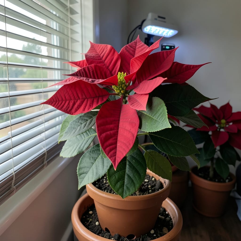 How Much Light Does a Poinsettia Plant Need: Bright Indirect Sunlight for Peak Color