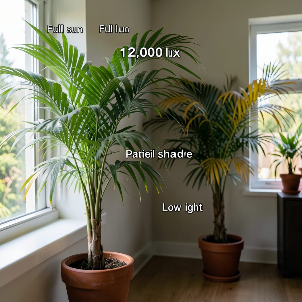 How Much Light Do Palm Plants Need: Variety-Specific Guide for Healthy Growth